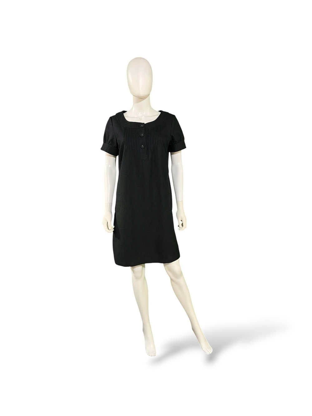 Gap Classic Black Short-Sleeve Shift Dress, 10